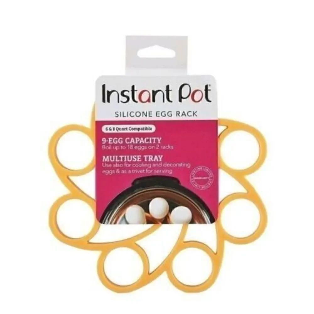 Instant Pot, Yellow Official Silicone Egg Rack, Compatible with 6-quart, 8-quart